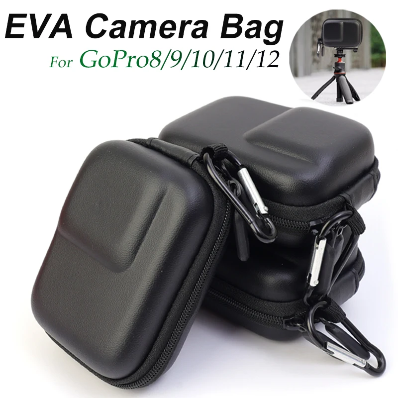 Protective Bag For GoPro Hero 9 10 11 12 DJI Osmo Action 4 3 Portable Carrying Bag with Hook Waterproof Protective Storage Box