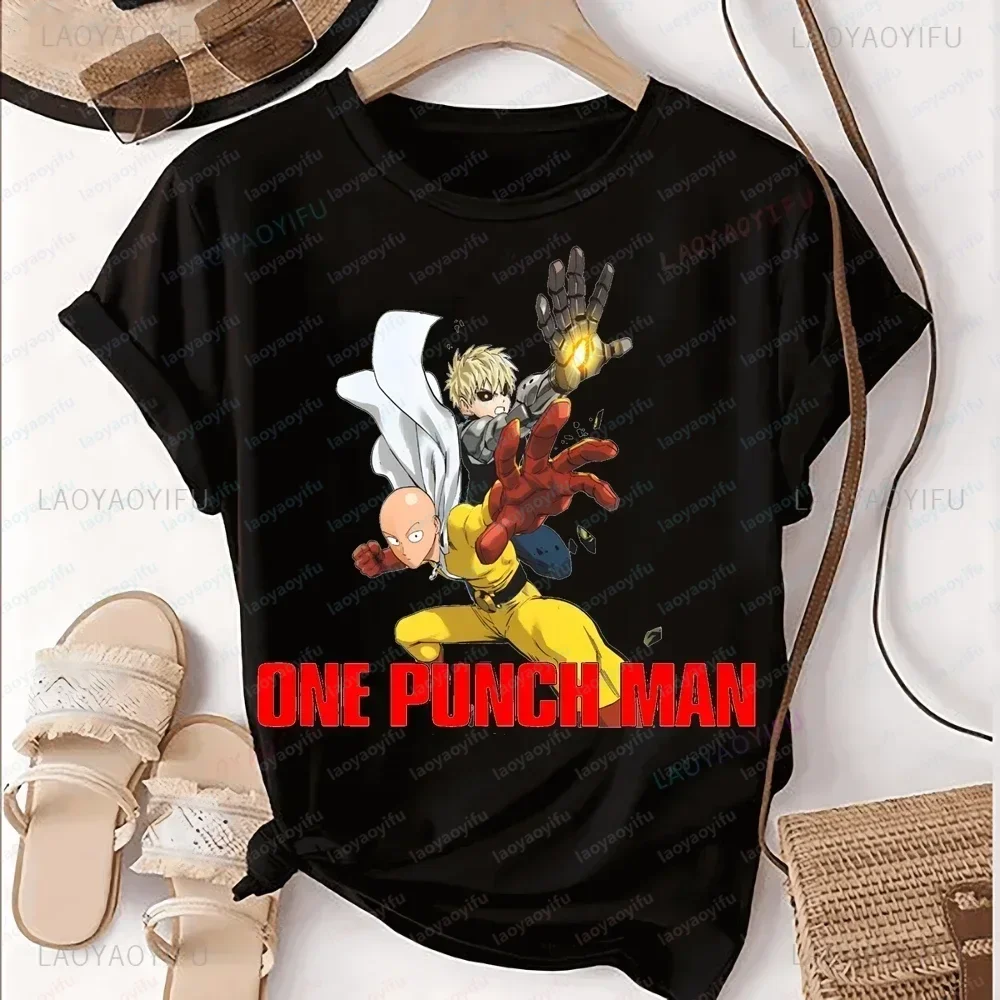 One Punch Saitama Printed T-shirt Top Saitama Trend Harajuku Short Sleeve Unisex Shirt Pattern Large T-shirt