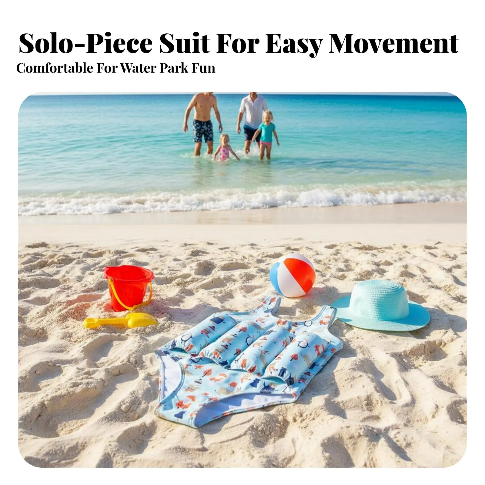 

Single-Piece Buoyancy Aquatic Suit Quick-Drying Material girls' Buoyant Suit Aquatic Suit with Removable Buoyant S Cute Cartoon