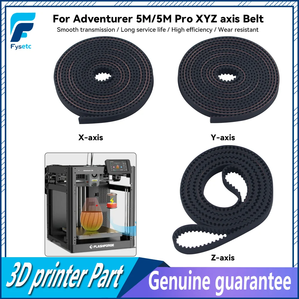 Upgraded Belt For Adventurer 5M/5M Pro XYZ axis Accurate Transmission Belt  For 3D Printer Accessories