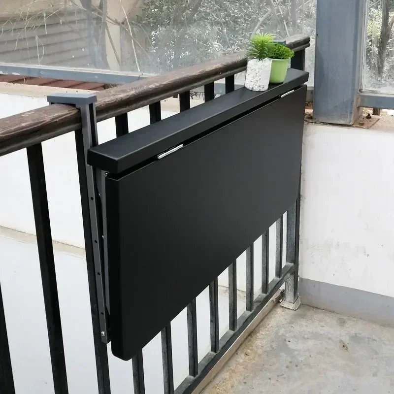 Practical Railing Folding Table Balcony Flower Rack Hangings Space-saving Bar Counter Customized Window Guardrail Outdoor Furnit