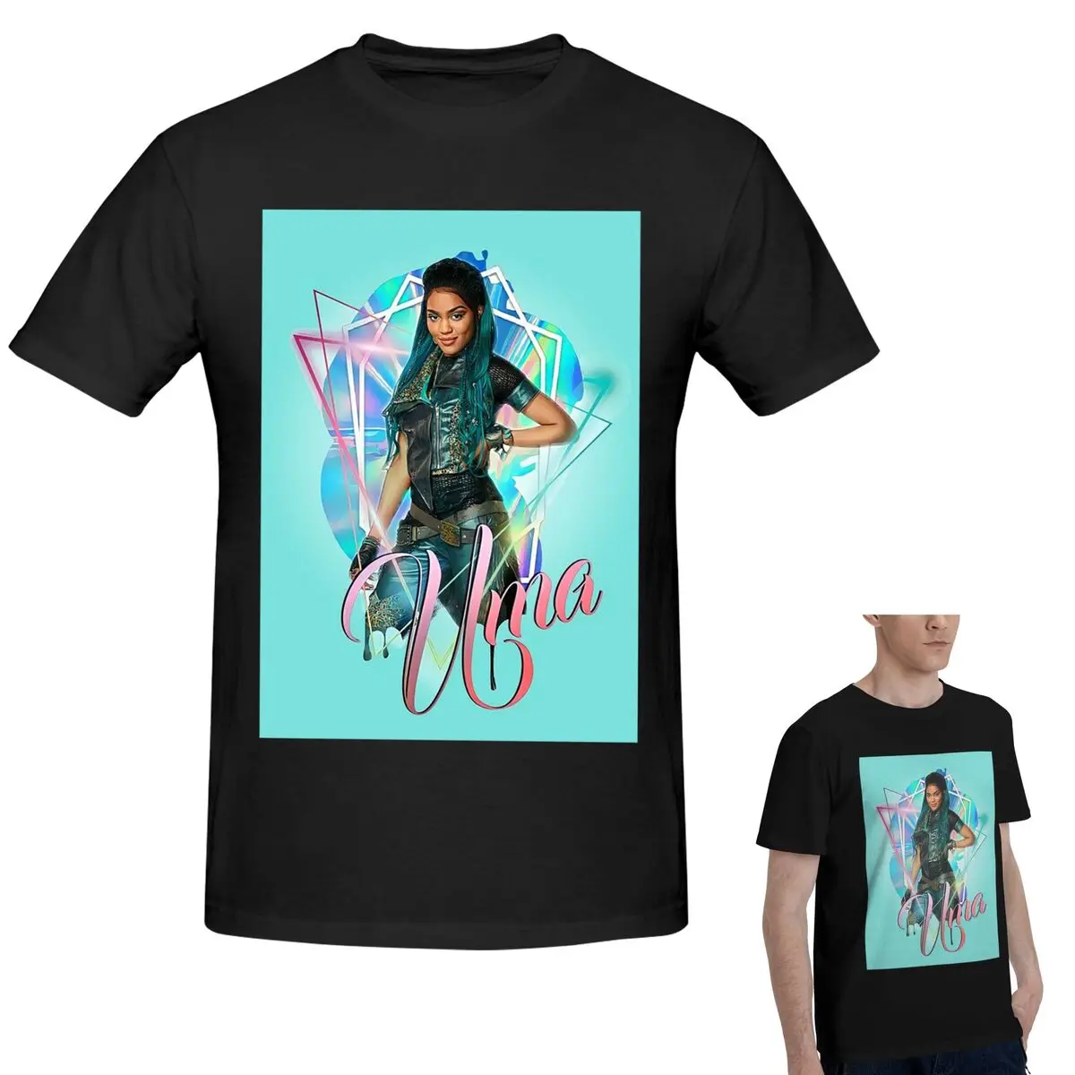 

100% хлопок Uma Princess - футболка «Нащадки 3», мужская модная футболка большого размера, мужские летние рубашки с круглым вырезом, топы, S-6XL