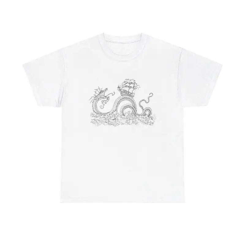 Sea Dragon Ship T Shirt cool vintage monster mythology sail leviathan esoteric