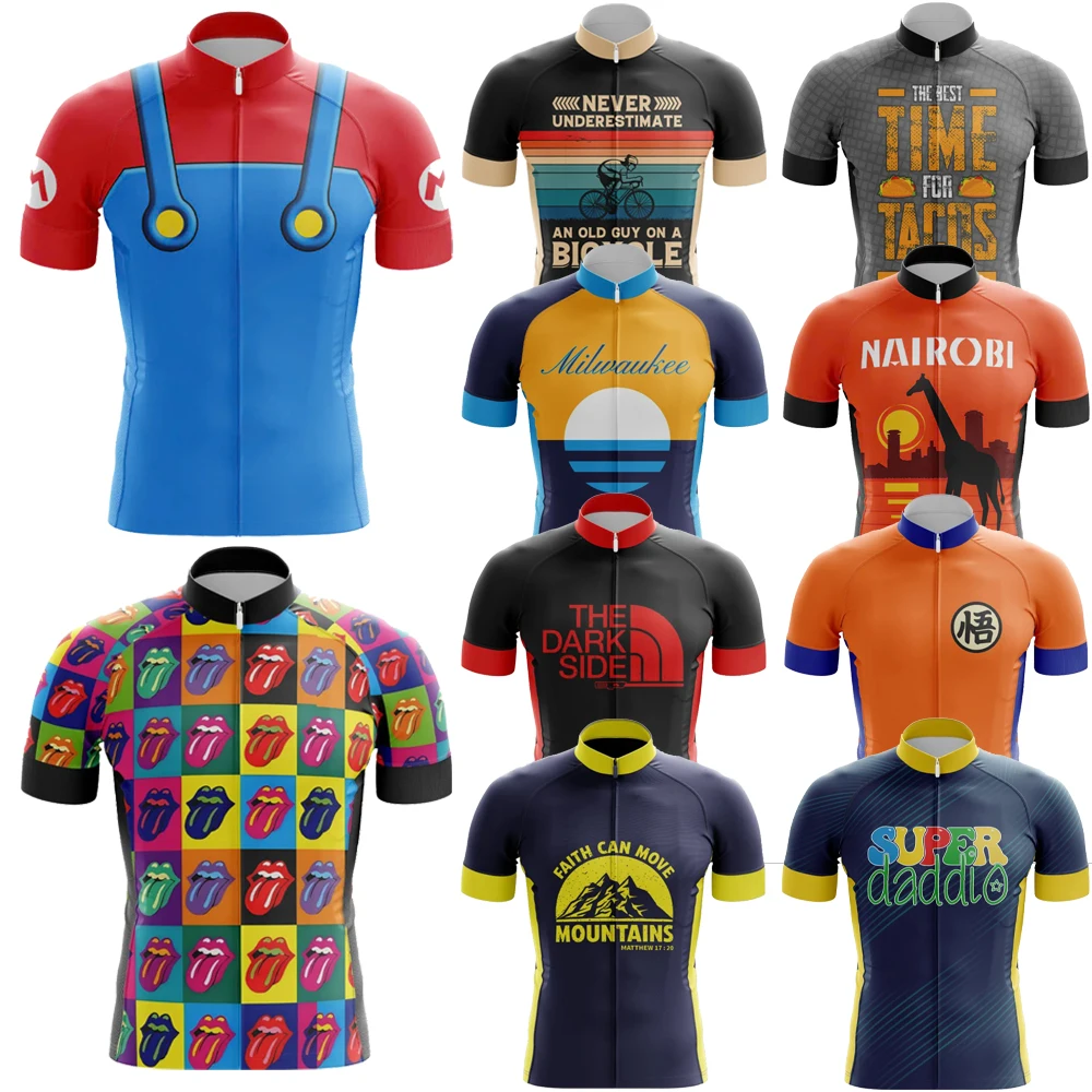 

Мужской велосипедный трикотаж Pro Team, дышащий короткий рукав, шорты нагрудник, прочная гелевая подушечка 20D, одежда для горного велосипеда, новинка, V2