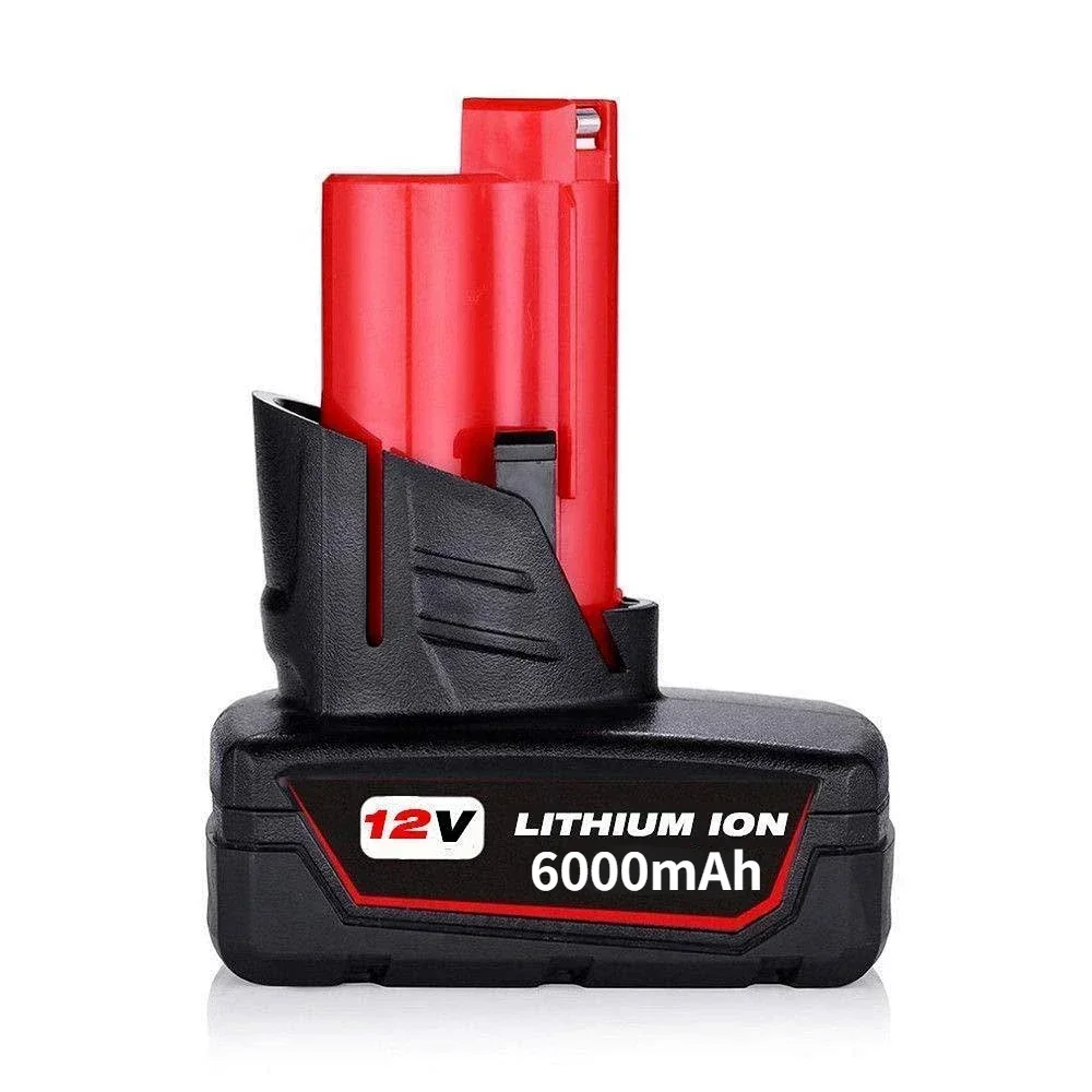 

for Milwaukee M12 12V Battery 6000mAh Li-ion Replacement Batteries Milwaukee M12 Cordless Tools 48-11-2402 Batteries