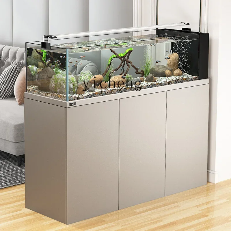 HSN stream tank, natural pebble native tank, creative landscaping Three Lakes Cichlid ecological fish tank