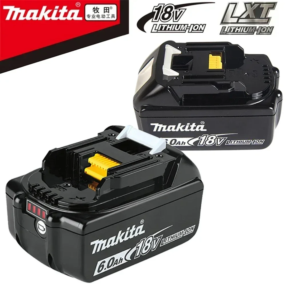 

Original Makita 18V 6A Rechargeable Power Tools Battery 18V makita with LED Li-ion Replacement LXT BL1860B BL1860 BL1850 Charger