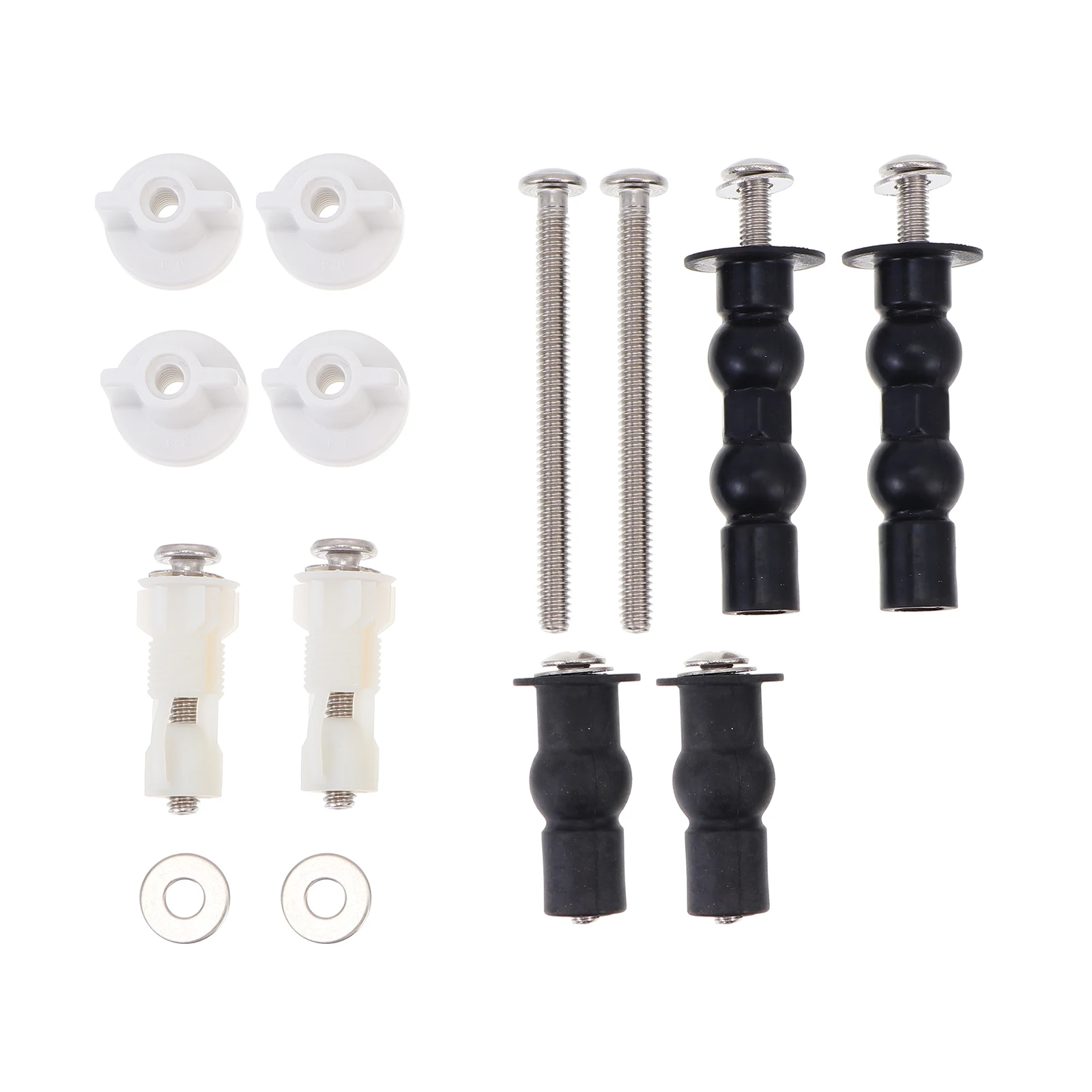 

Toilet Seat Screws Black Universal Installation Supplies Durable Stainless Steel Rubber Material Practical Gifts Bathroom