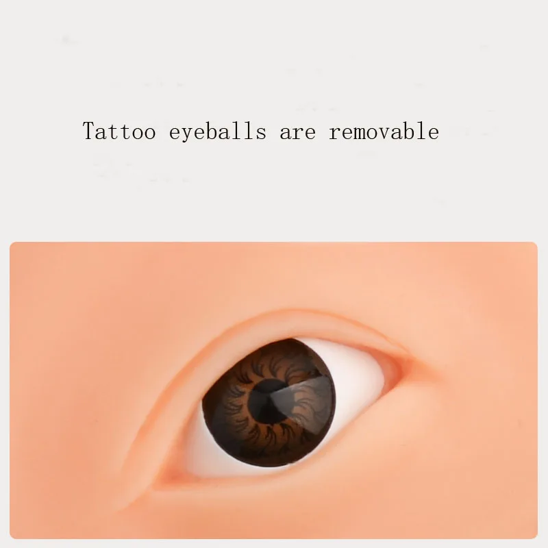 Tatuaje 5D estéreo para principiantes, ejercicios de cuero, módulo de cejas con ojos reales, línea de silicona suave sólida, herramienta para cejas