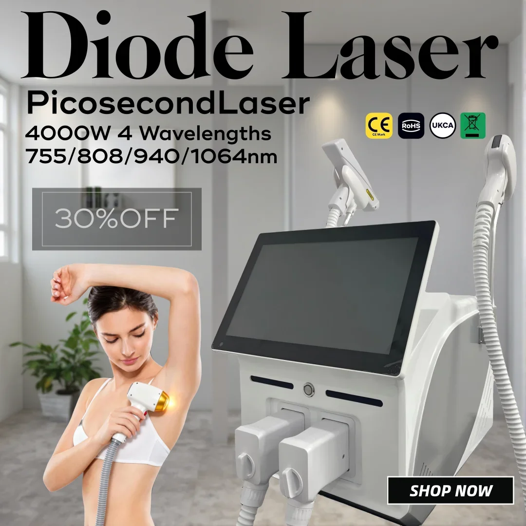 2026 2-in-1 Ler Hair Removal & Picosecond Tattoo Removal System — 4000W, 4 Wavelengths, Sapphire Cooling Technology (808nm, 75