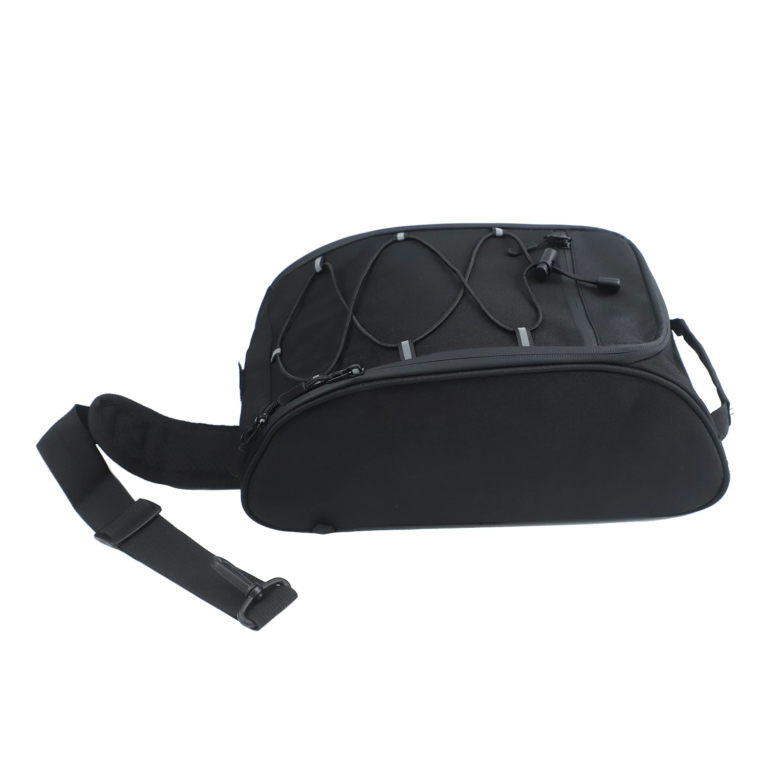 1 Stück 8L Fahrrad-Gepäckträgertasche, wasserdichte Nylon-Hecktasche mit Schnellverschluss und Schultergurt für MTB-Pendlerfahrten – Detail 8