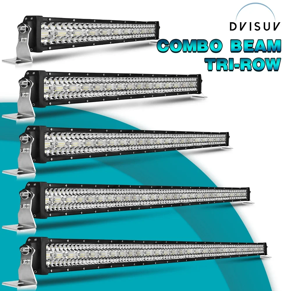 

HAOLIDE 3 Rows Led Light Bar Super Bright 6000k 22inch 32inch 42inch 52inch Driving Spotlight for Offroad Truck SUV UTV IP68