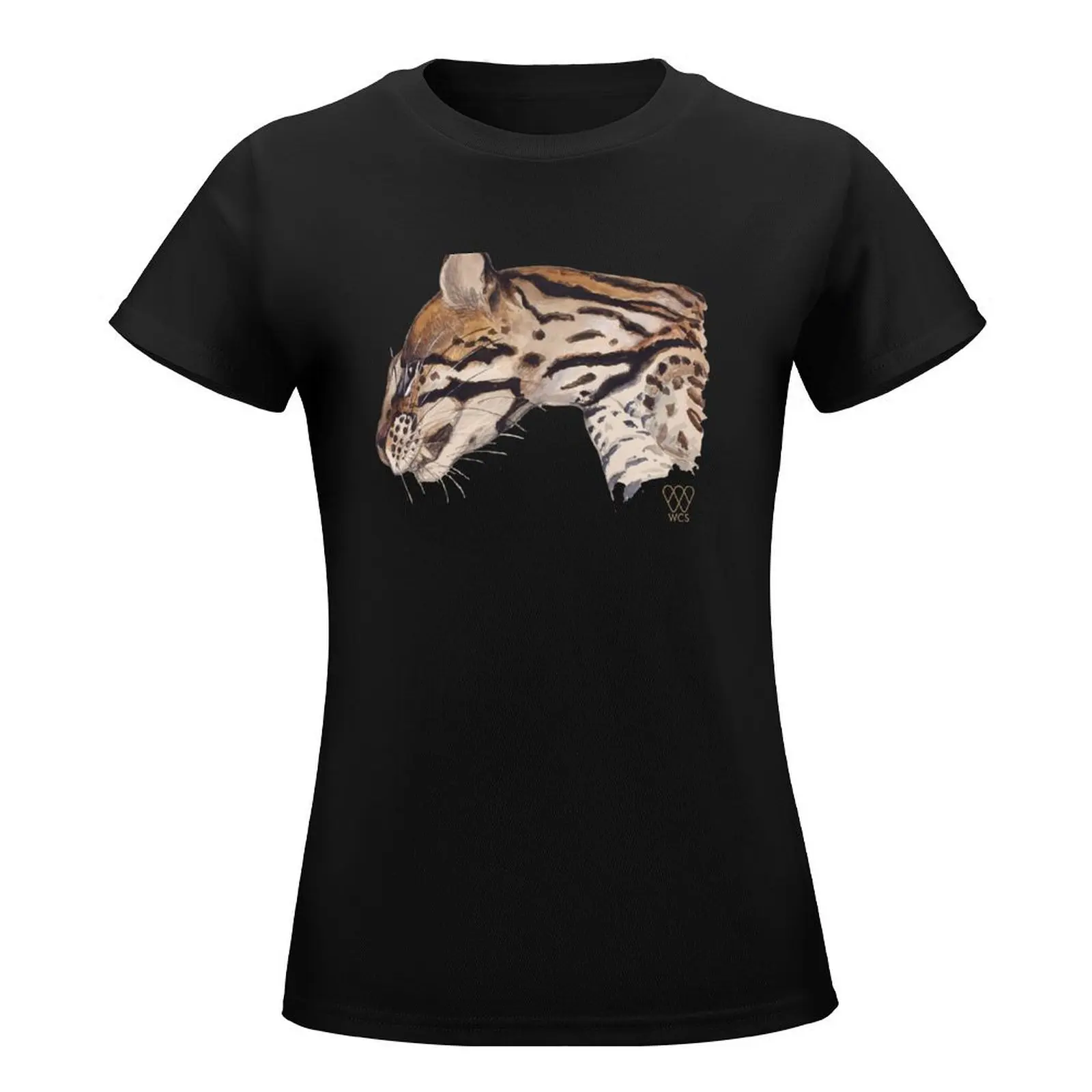 Margay Cat T-Shirt Female clothing vintage clothes female black t shirts for Women