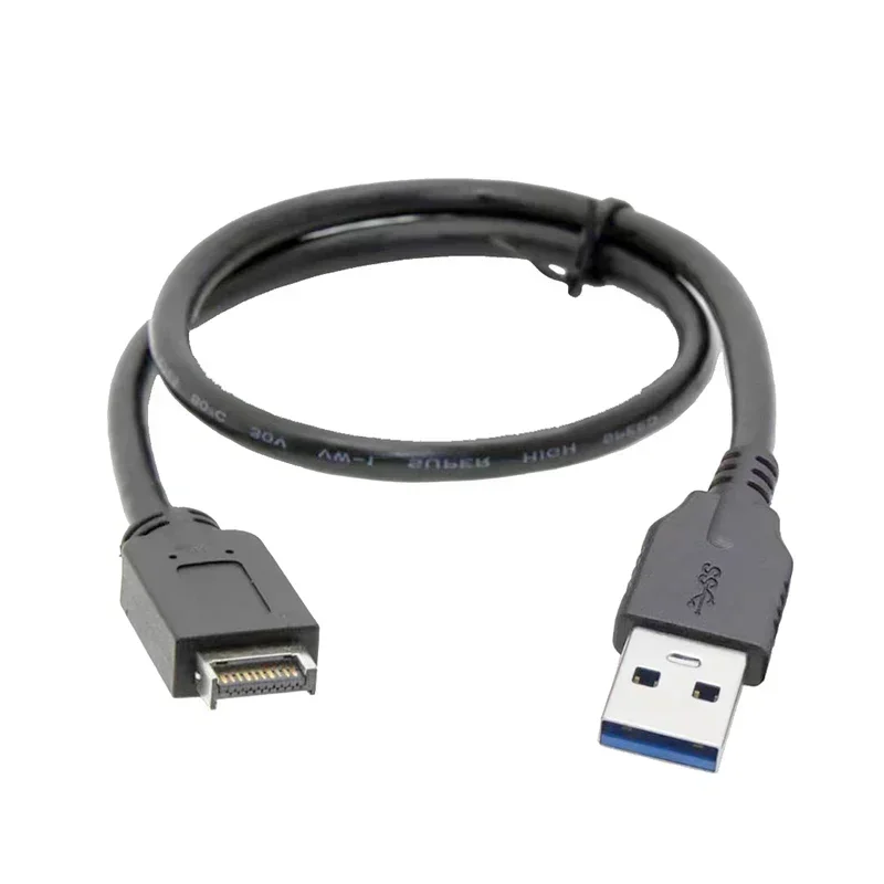 Câble de connexion de carte mère haute vitesse, USB 3.1 Type-E, panneau avant mâle vers USB 3.0 mâle AM, 5Gbps