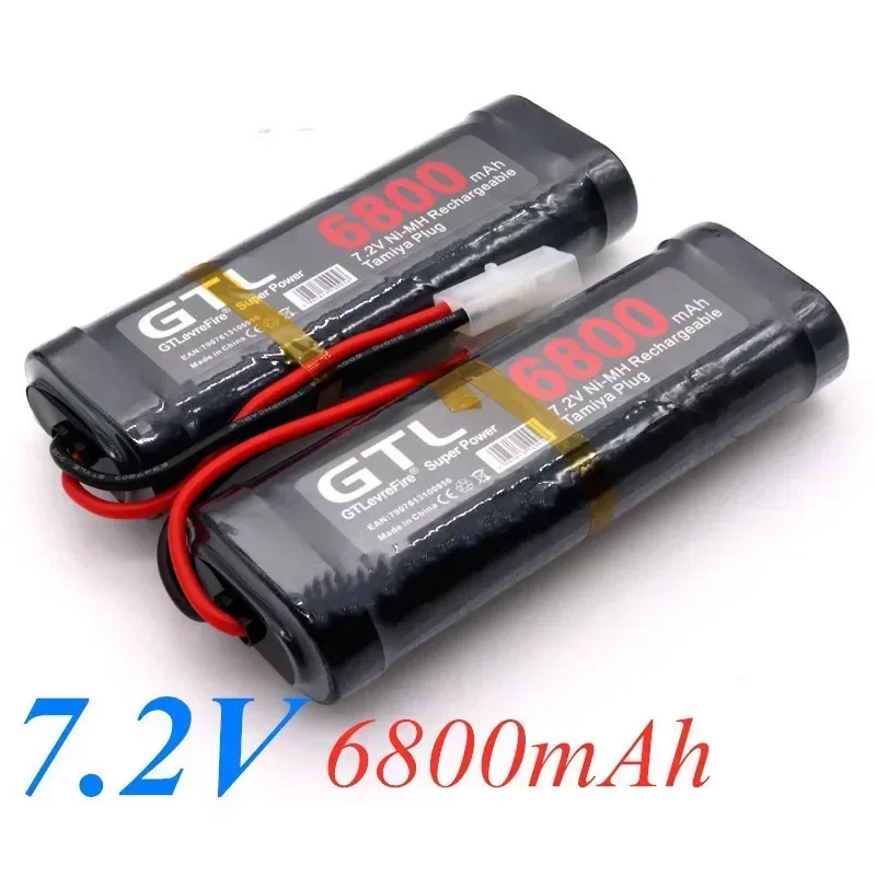 

New Original 7.2V Battery 6800mAh Nickel Hydrogen Battery Pack RC CarTruck Buggy Boat Tank Ni-MH Battery Gray Super Power Supply