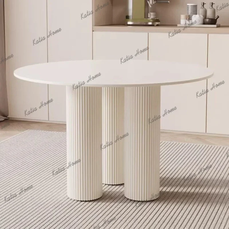 YJ Small Round Dining Tables Space Saving House White Luxury Dining Tables Space Kitchen Room Mesas De Jantar Nordic Furniture