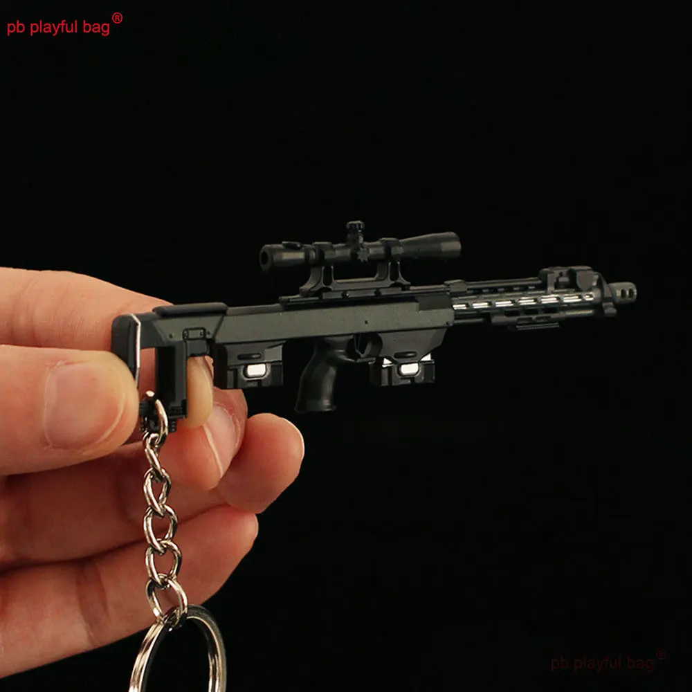 9cm Mini Stopowy Wisiorek Mała Karabinowa Karabinka Snajperskiej DSR-1 Model Pistolet Brelok Ozdoba Figurki Akcji Prezenty Kolekcje Zabawki dla Dzieci ZG420