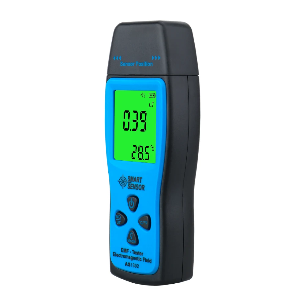Medidor Digital EMF, Mini probador de radiación con pantalla LCD retroiluminada, detector de radiación de campo electromagnético, dosímetro