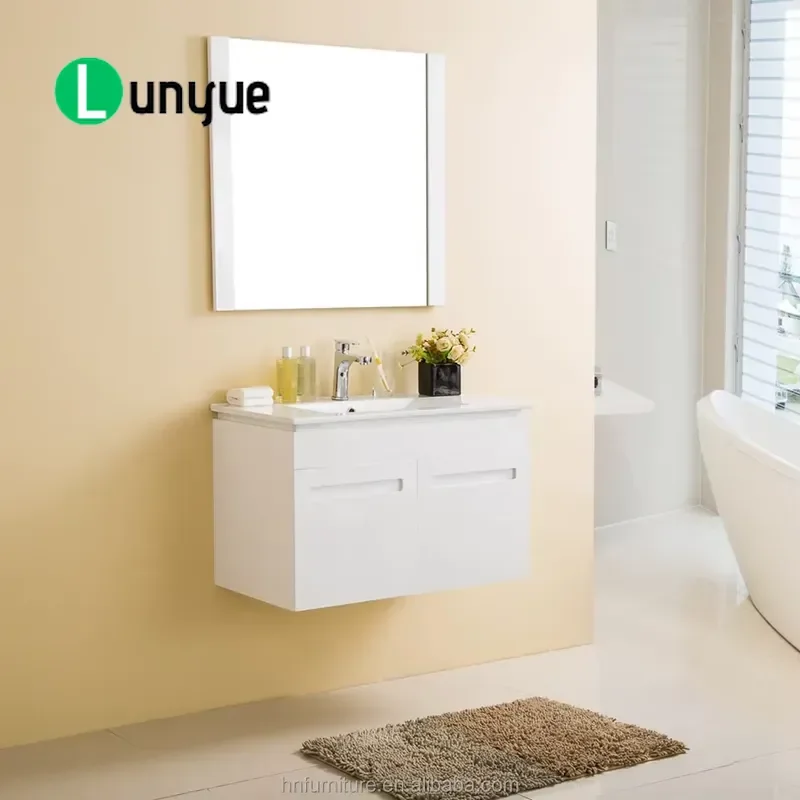 Custom Double Sink Bathroom Vanity Cabinet with Mirror Classic Board Furniture for Modern Bath Storage Solution