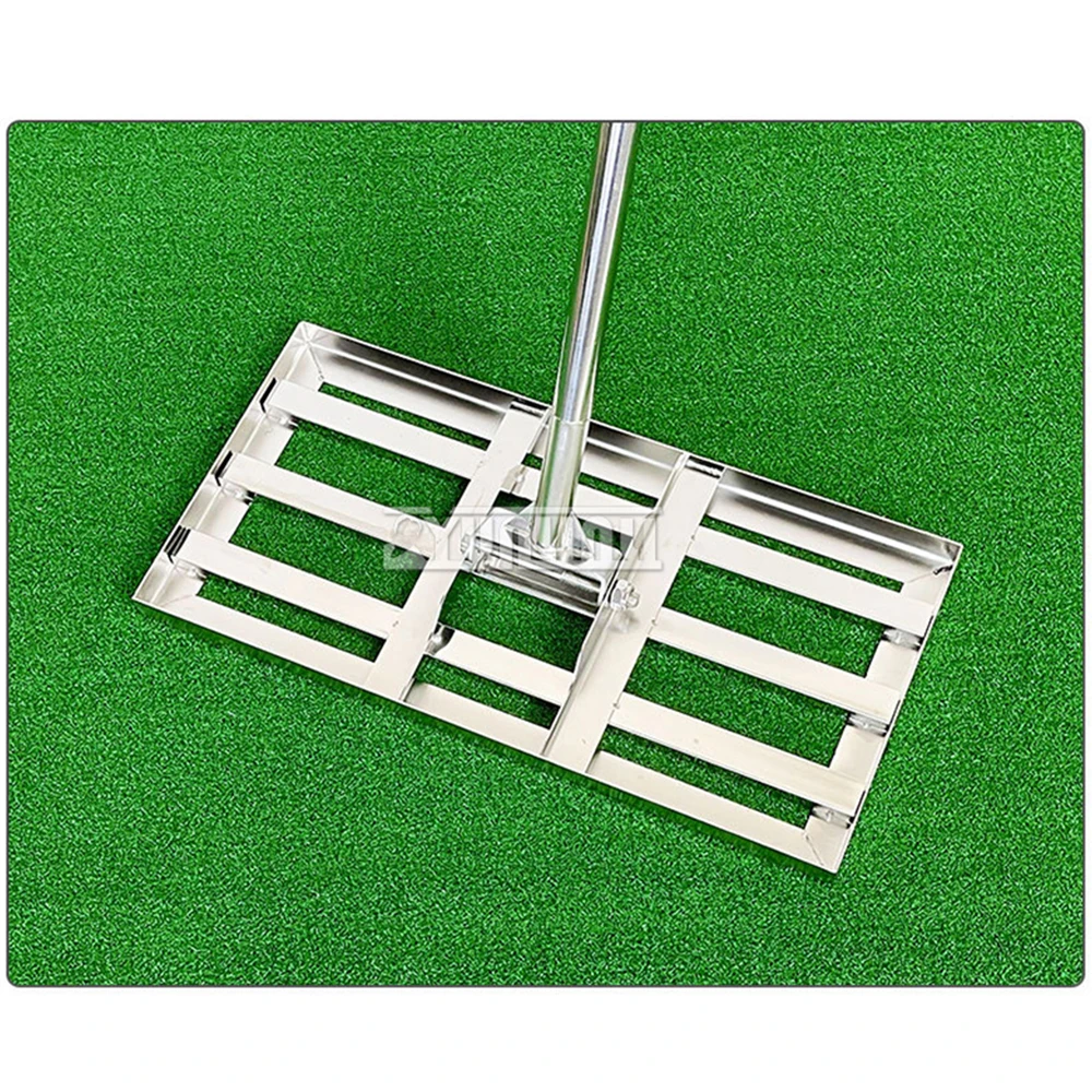 กอล์ฟสนามหญ้า Leveling Rake สแตนเลสสตีลดิน Leveler Heavy Duty ภูมิทัศน์ทราย Crusher กันสนิมสวมใส่