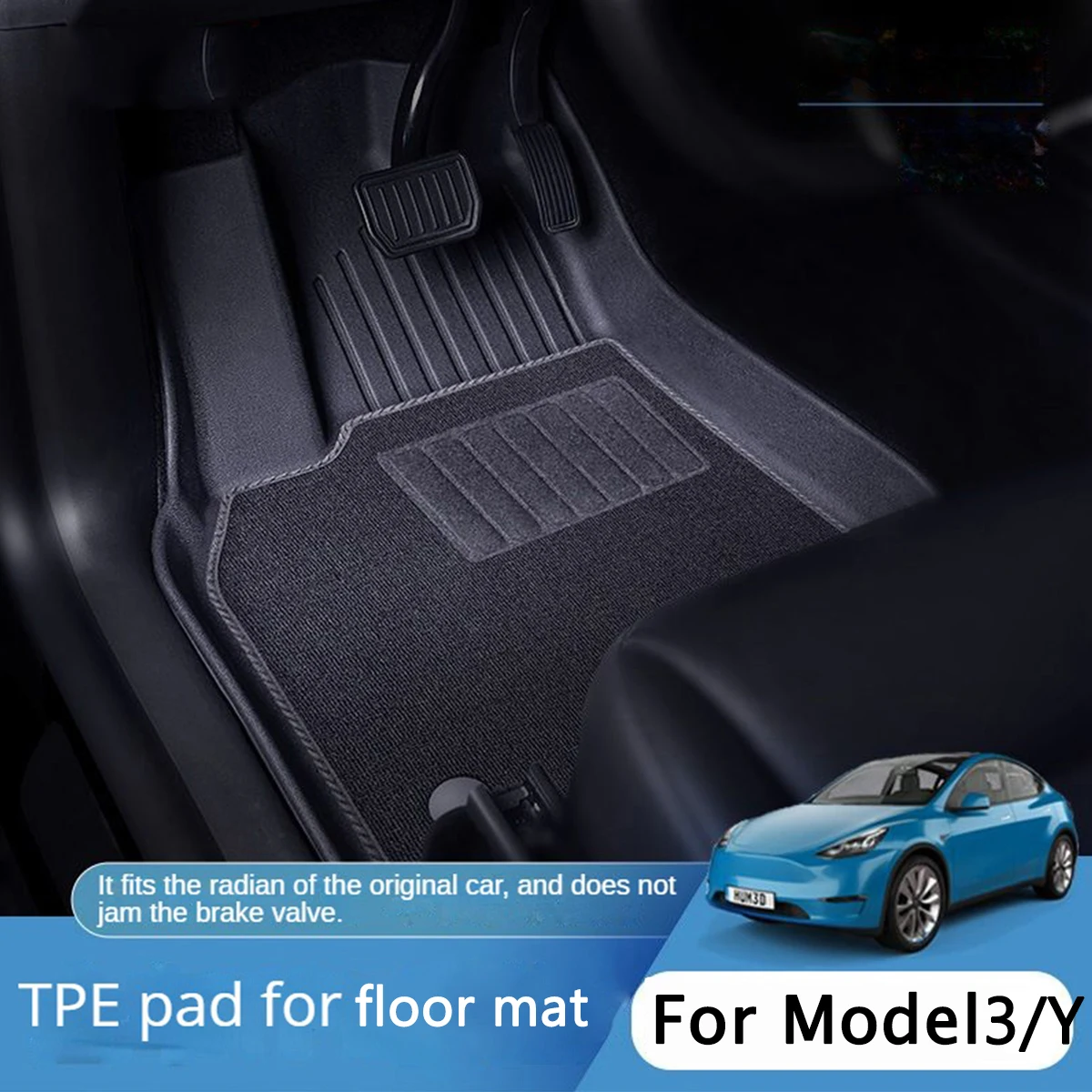 CNTSLNB For Tesla For Model3 Protective Pad Storage Pads Cargo Car Interior Premium All Weather Anti-Slip Waterproof Accessories