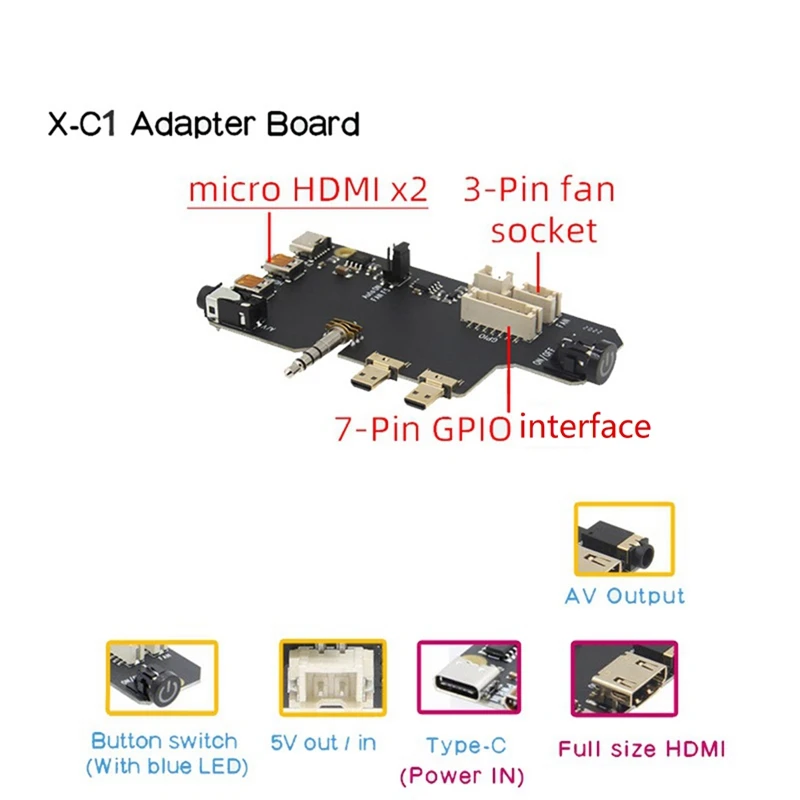 Naspi Kit+Metal Case+X823 Expansion Board+X-C1 Board+PWM Fan For Raspberry Pie SATA HDD/SSD Hard Disk NAS Storage Server