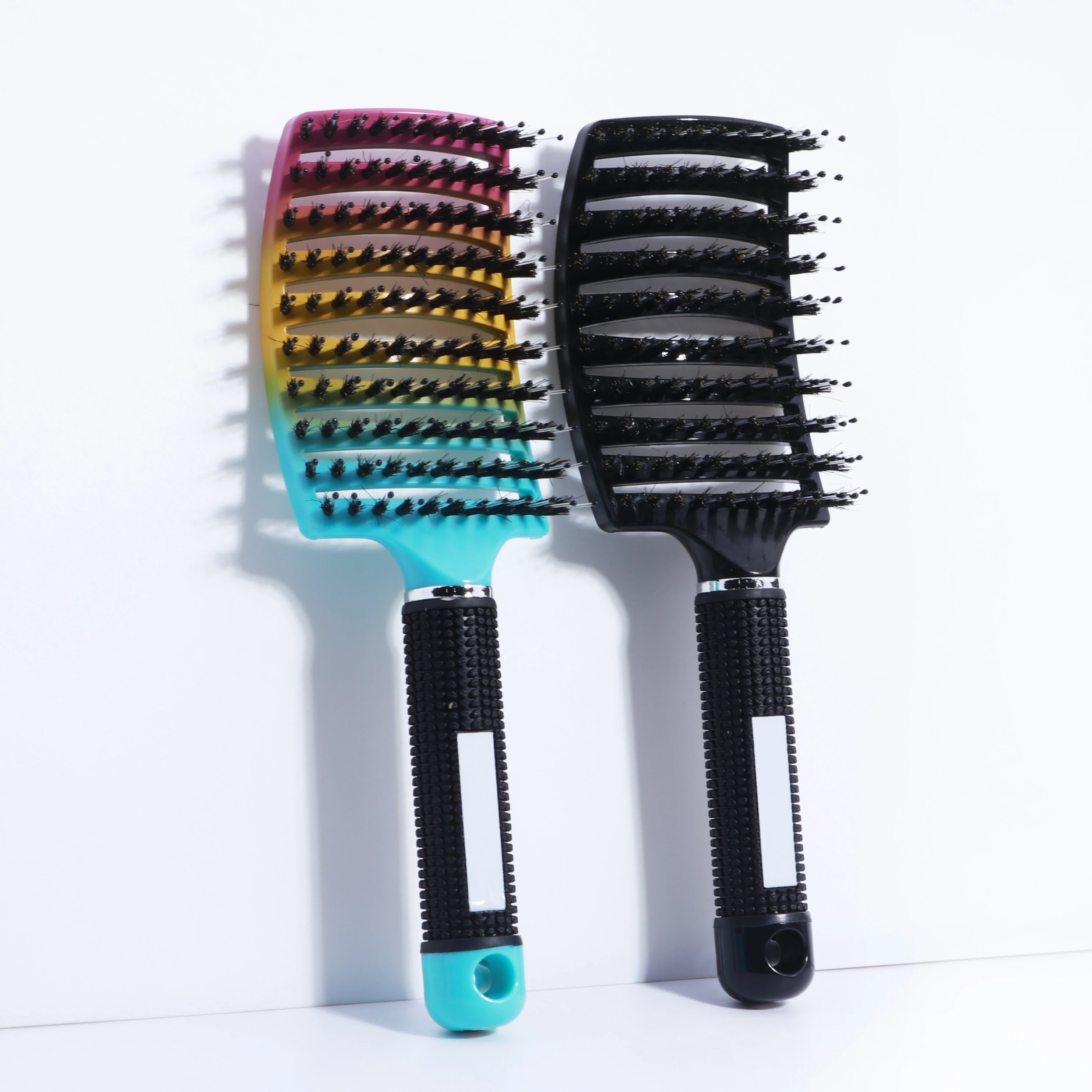 

Щетка для распутывания, 2 шт., профессиональная изогнутая вентилируемая щетка для быстрого сушки феном, подходит для всех типов волос