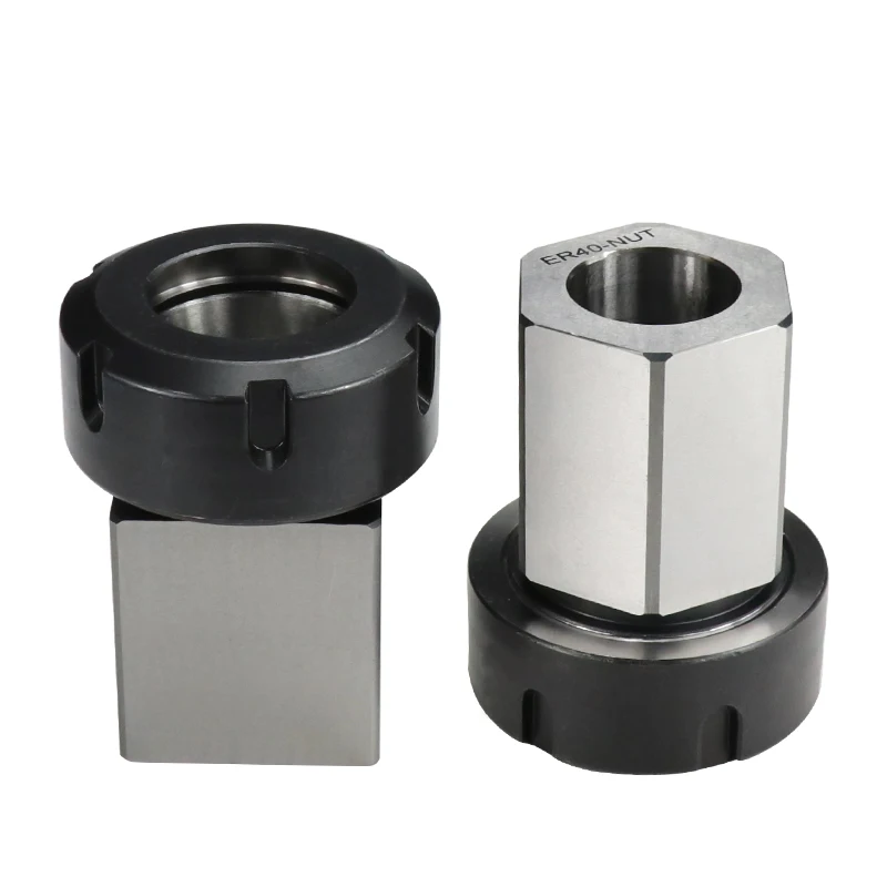 XCAN Tool Holder Hexagon Nut Collet Chuck Holder ER25 ER32 ER40 Collet Block Hex Nut Square Nut For CNC Machine Lathe