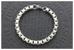 2023 New Fashion Box Chain Titanium Steel Men And Women Bracelet Jewelry Gift Hot Sale