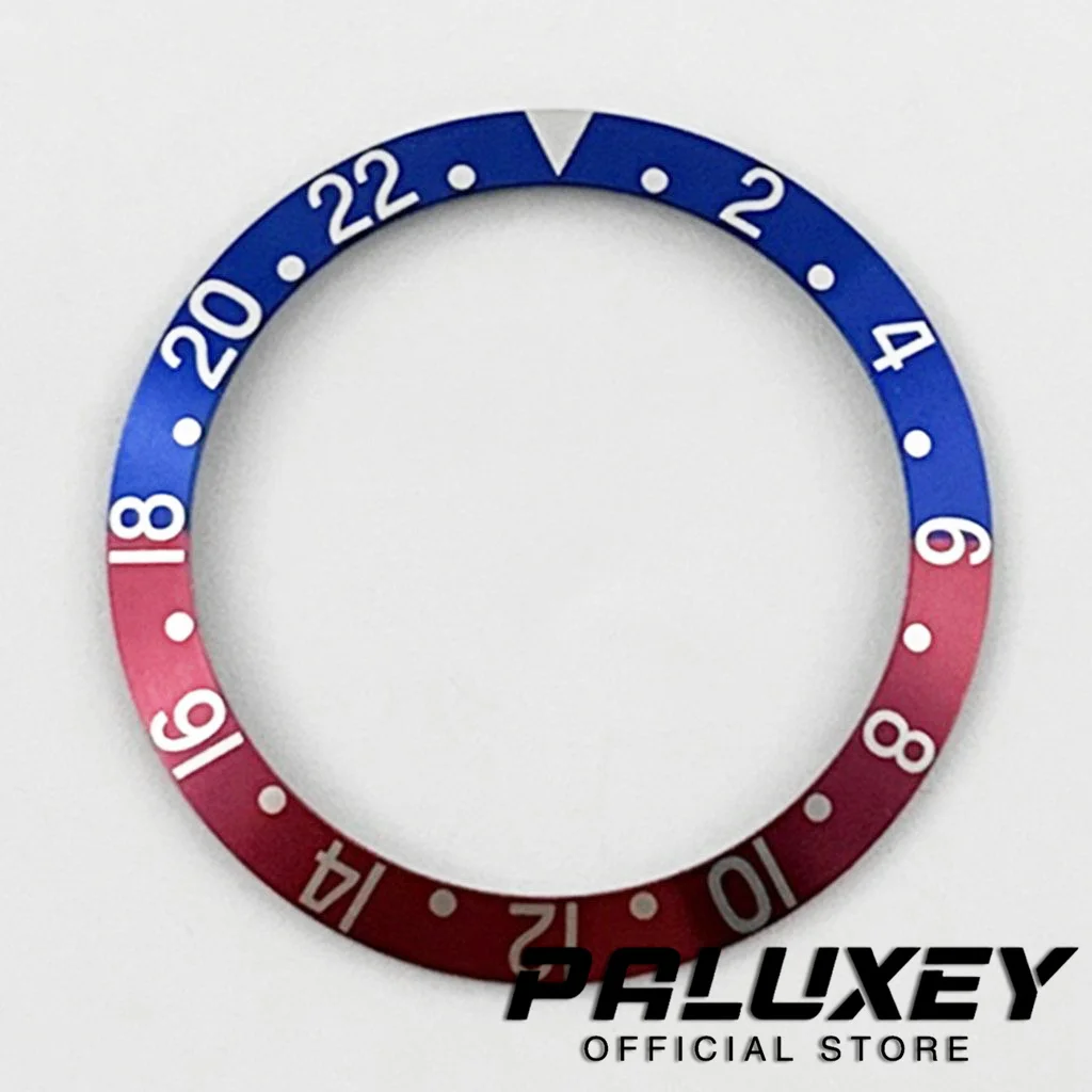 38mm Retro Slope 38mm*30.6mm High quality Aluminum Bezel Insert fit 40mm Case NH35 NH34 GMT Automatic Movement Watch