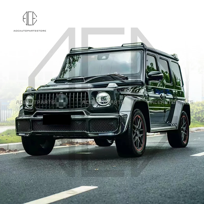 Real Carbon Fiber Body Kit For Benz W464 G350 G500 G550 G63 G65 Front Bumper Rear Bumper Lip Side Fender W463A G-Class