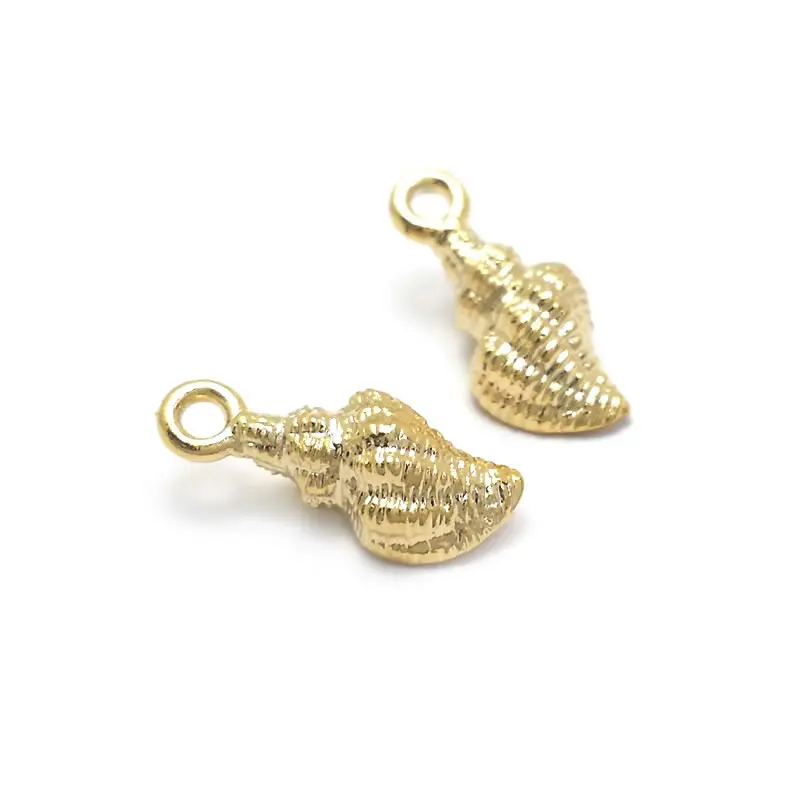 18K Gold Color Brass Conch Seashells Charms Pendants High Quality Diy Jewelry Making Necklace Supplies Necklace Earrings - view 5