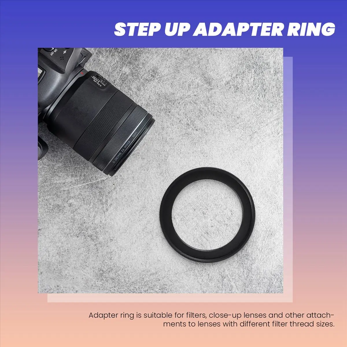 SWXF Replacement 40.5mm-49mm Camera Metal Filter Step Up Ring Adapter