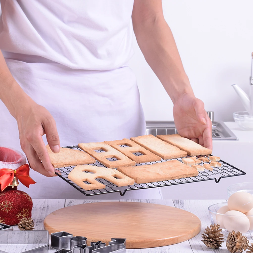 

10 Pcs Xmas Biscuit Mold Cookie Stencils Christmas Cutters Stainless Steel Molds