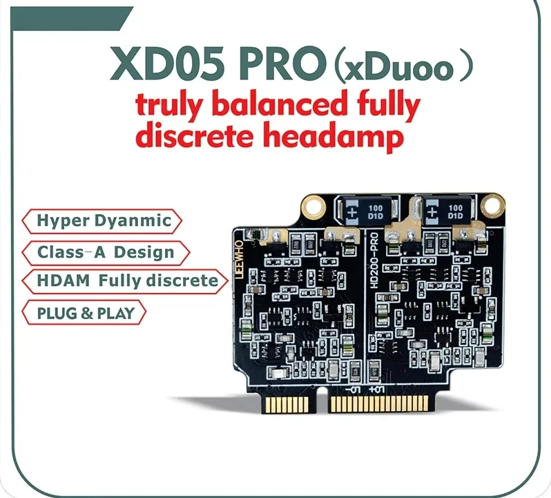 Lieewho HD200pro для аналоговой схемы XD05pro, аудиокарта, настоящая сбалансированная, полностью дискретная, XD05 Pro, налобный усилитель Xduoo, настоящая, полностью балансированная