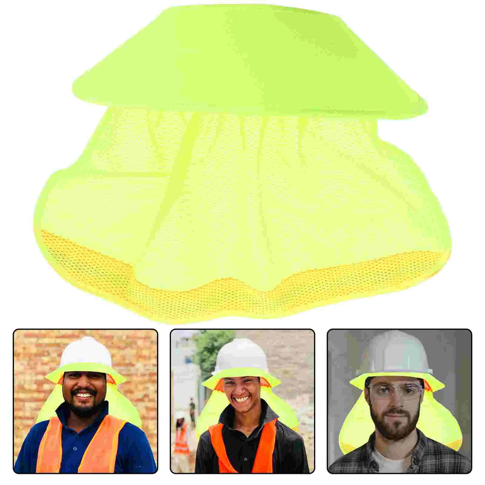 Construction Site Sun Hat Hard Accessories for Men Sunproof Brim Visor Shade Full Cover Neck Drape Safety Curtain Summer