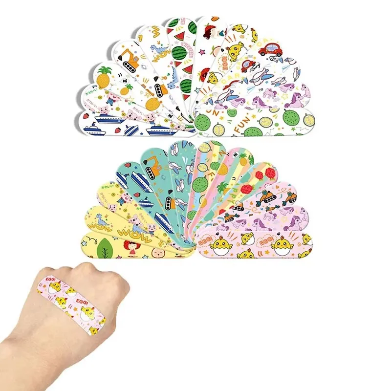 60/180/300pc Cute Cartoon Medical Patch Waterproof Wound Adhesive Bandages Dustproof Breathable First Band Aid Adhesive for Kids