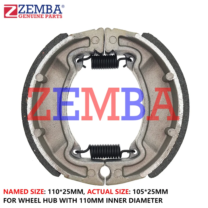 

MOTORCYCLE BLACK SHEEL ASBESTORS FREE REAR BRAKE SHOE 110*25 FOR YAMAHA DX100 RX100 RX115 RX 100 115 ZY100