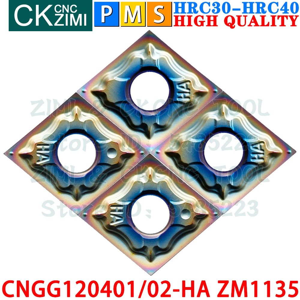 CNGG120401-HA CNGG120402-HA ZM1135 Carbide Inserts Finishing External Turning Inserts Tools CNGG CNC Metal Lathe Cutting Tools