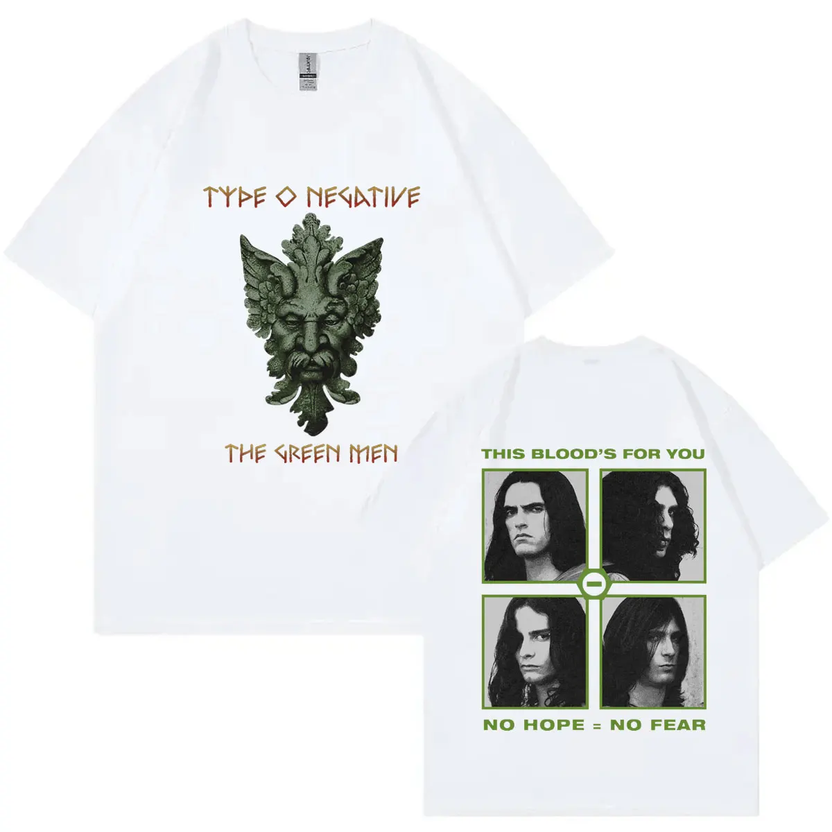 Rock Band Type O Negative The Green Man Graphic T Shirts Gothic Metal Oversized T-shirts Men's Women's Fashion Vintage T-shirt