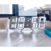 3D LED Digital Clock, Luminous Fashion Wall , Multi-functional  USB Plug-in Electronic Clock DC5V