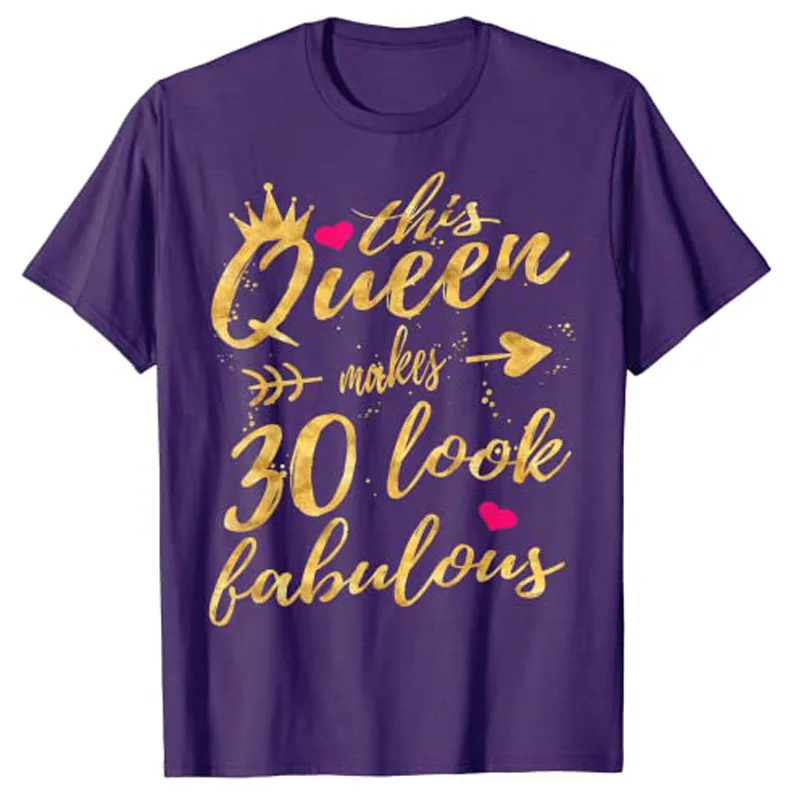 Này Hoàng Hậu Làm Cho 30 Nhìn Fabulous 30th Sinh Nhật Áo Sơ Mi Nữ Tay Ngắn Áo THUN Vintage Graphic Tee Áo Thẩm Mỹ Quần Áo