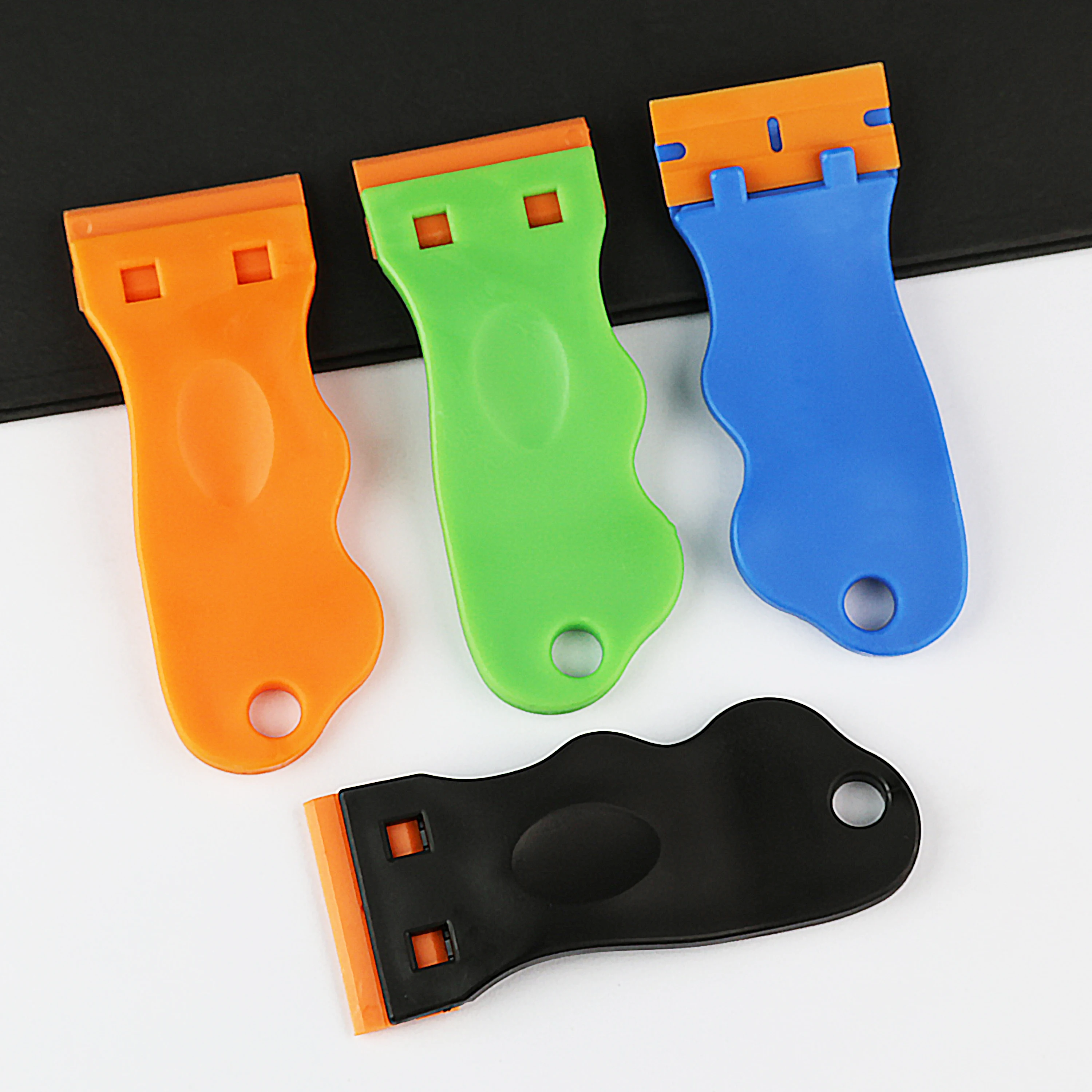 7-color plastic scraper blade, label cleaning scraper, glue and tape remover, car film and sticker rubber scraper