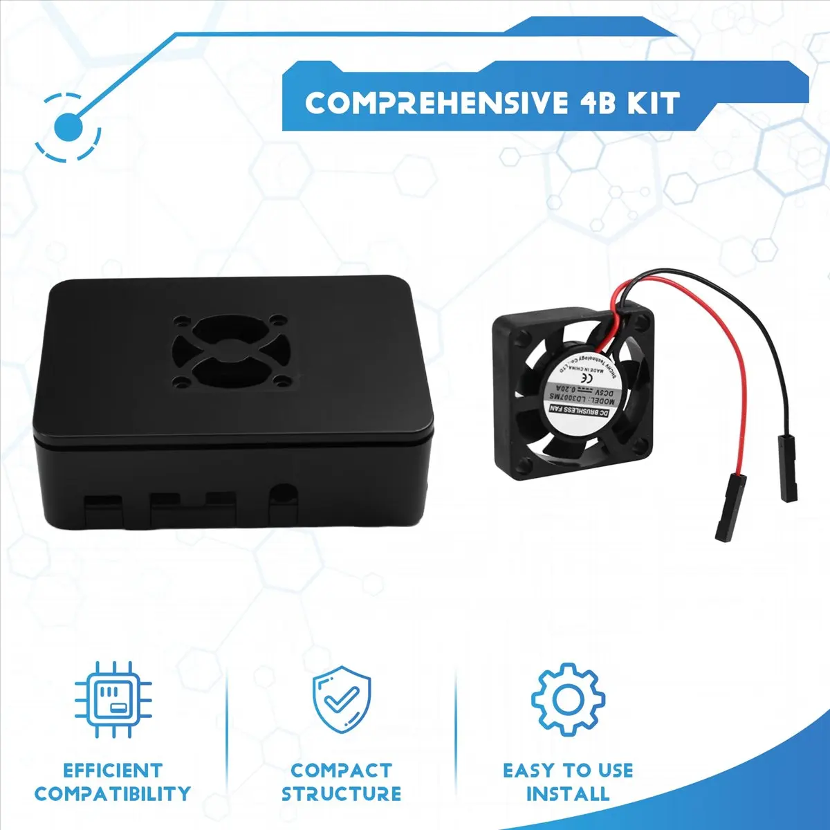 Welcome Deal-For 4B Kit with Case Cooler Memory Card Heatsink for DIY Projects and Electronics Enthusiasts EU PLUG