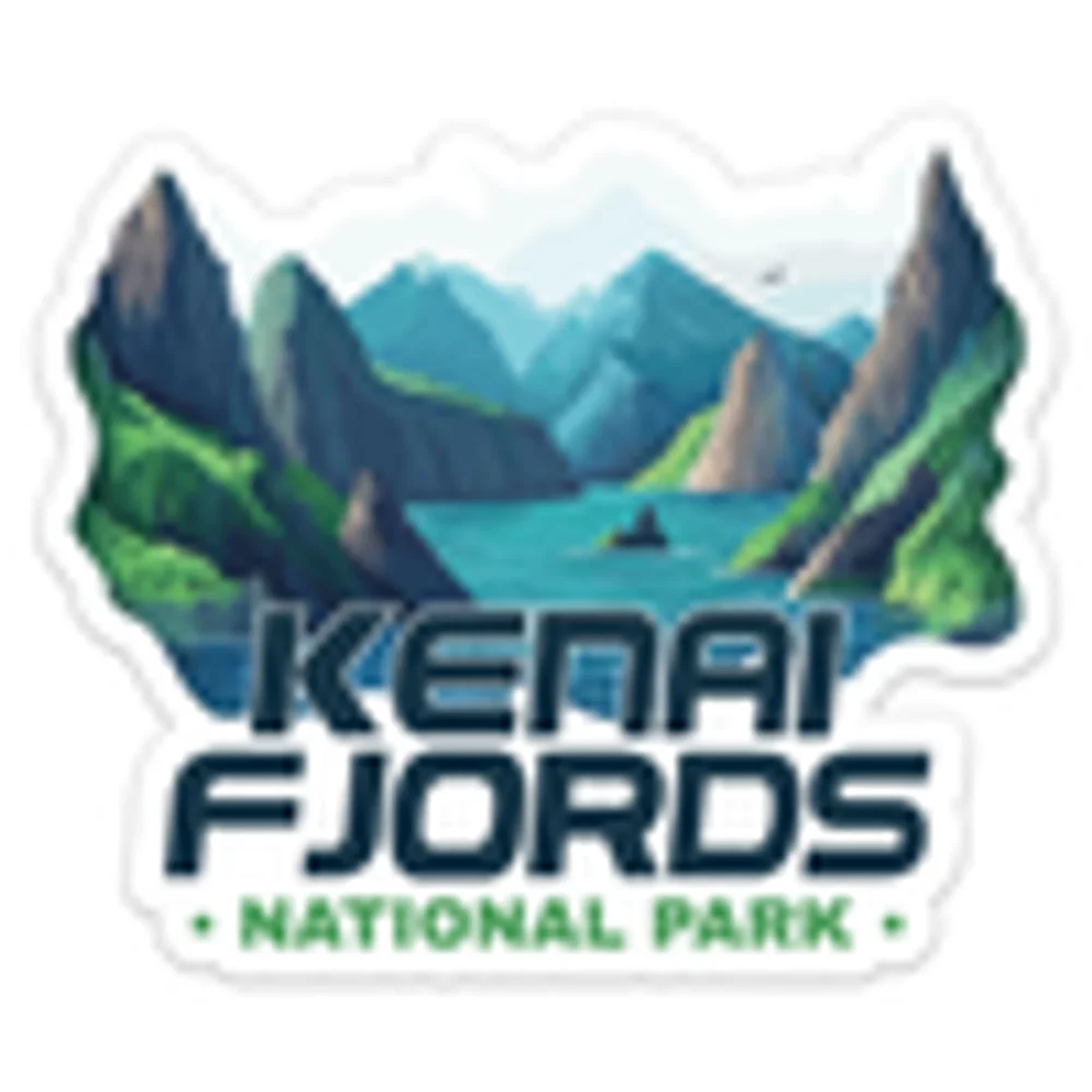 Kenai Fjords National Park Vinyl Car Sticker Self Adhesive Decal for SUV Window and Laptop Travel Theme Decor