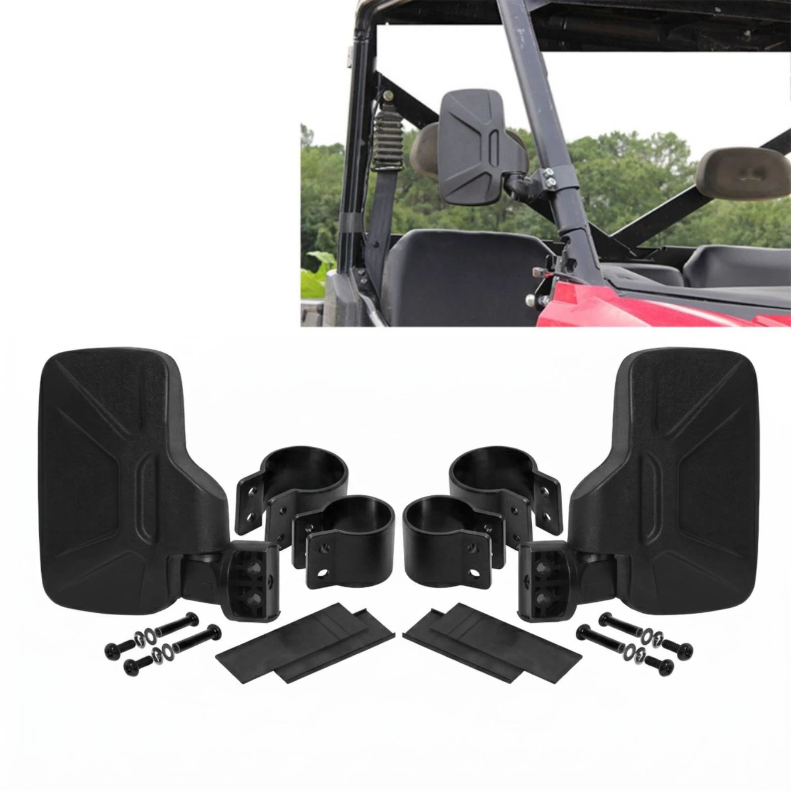 Rear Vision Mirror Convex Wide-angle Off-road Accessory Durable UTV Side Mirror Set for Sand Area