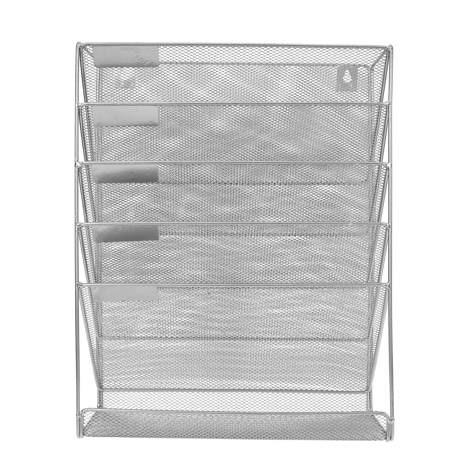 

Heavy Duty Wall Hanging File Organizer Multi Compartment Metal Document Holder for Office Home Study Space Clean Desk Solution