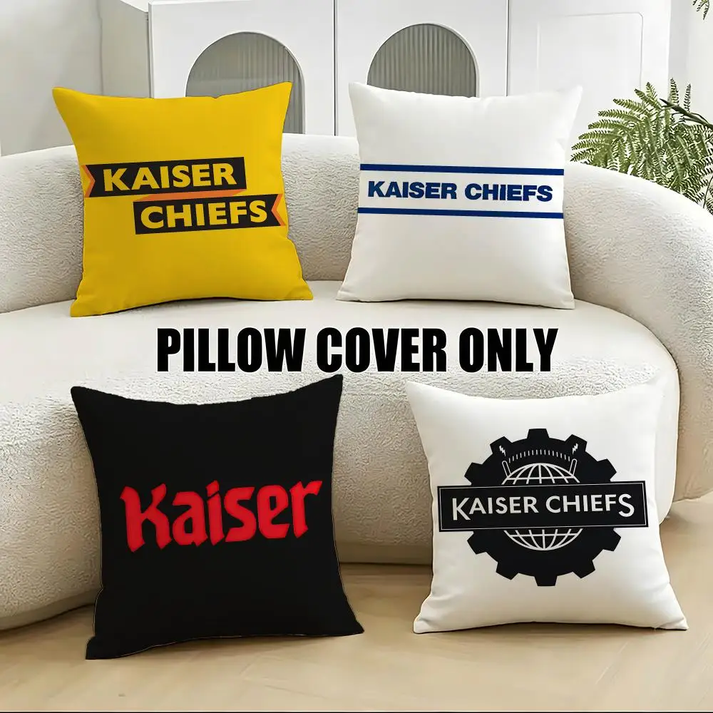 Britpop K-Kaiser ChiefsS Funda de cojín, 4 piezas, fundas de almohada de felpa suave, 40x40, 45x45, para sofá, dormitorio