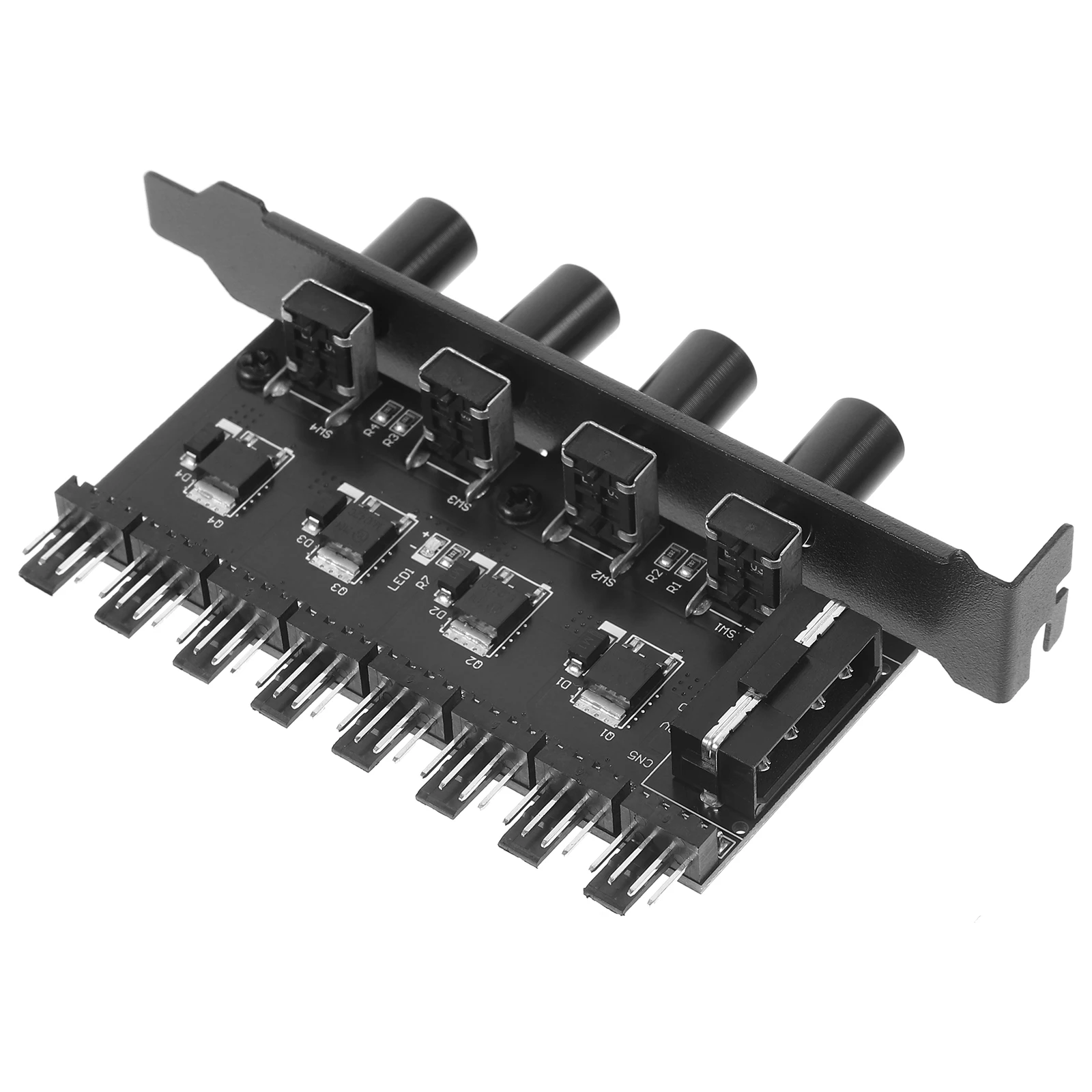 

Fan Controller PC Case Cooling 3pin4pin Adjustable Pc Case Fan Hub Splitter Office Supply Electrical Equipment