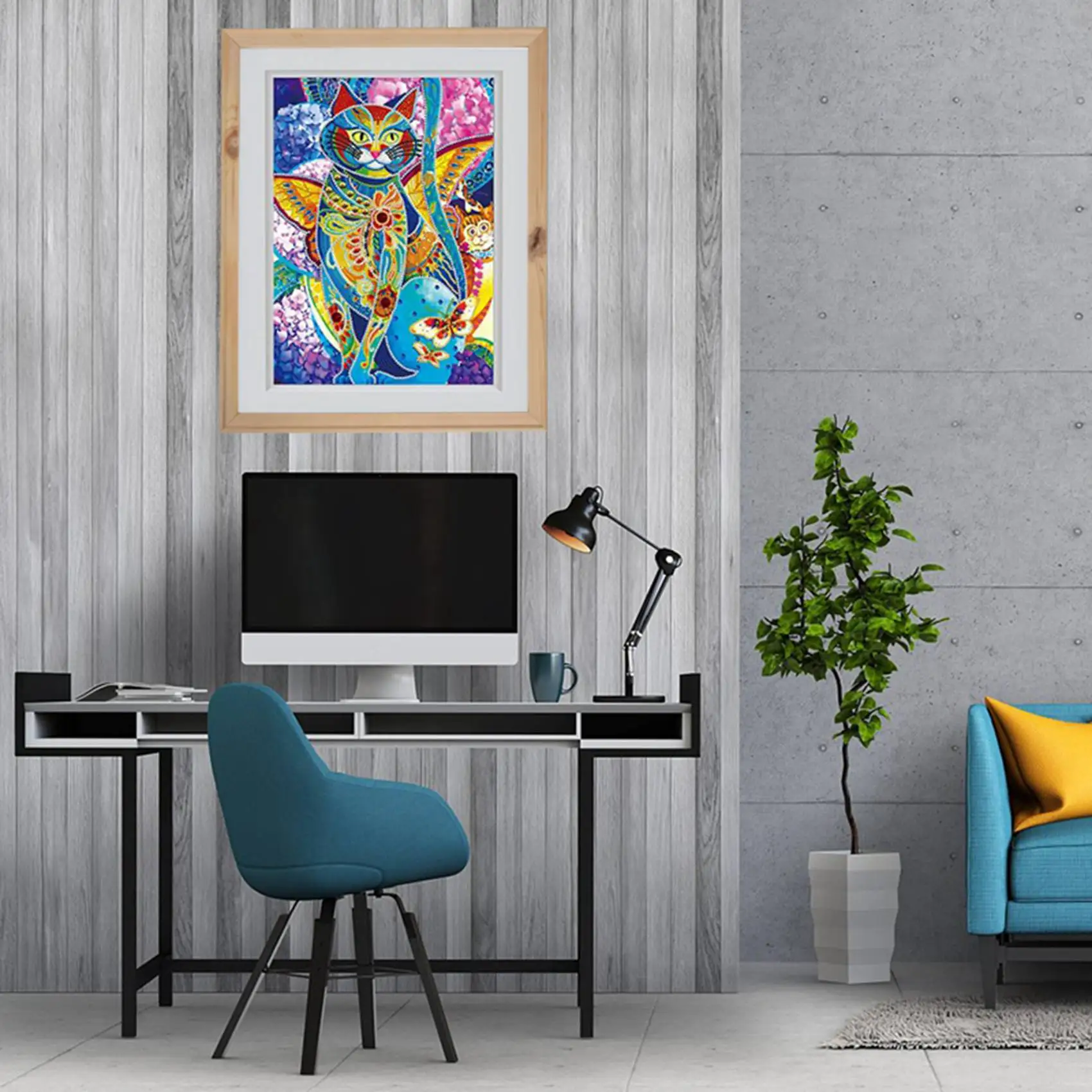 جديد A26P 40X50 سم إطار خشبي إطارات صور ذاتية الصنع فن مناسب لديكور المنزل لوحة رسم ماسية رقمية